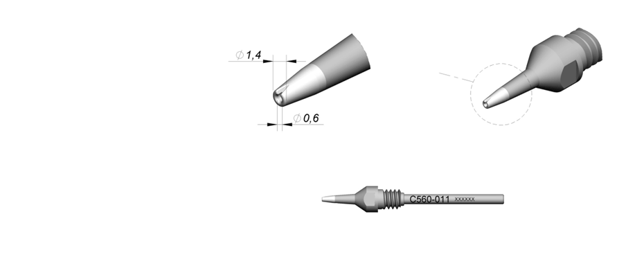 C560011 - Tip for DR560 desoldering iron